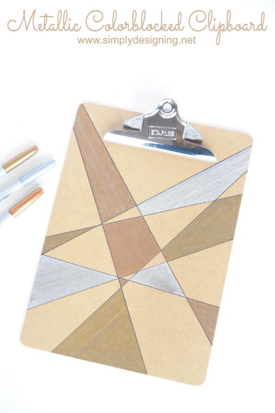 Metallic Colorblocked Clipboard