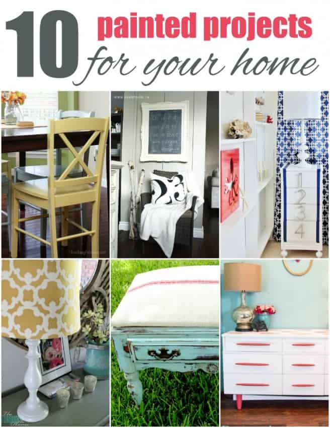 10 Painted Projects for your Home #painting #diy #crafts #homedecor