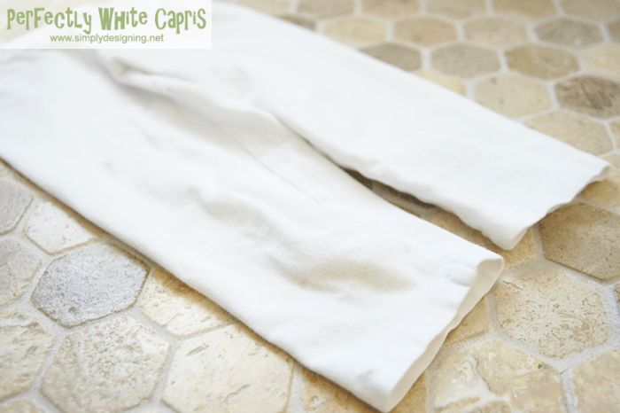 White Capris without Stains