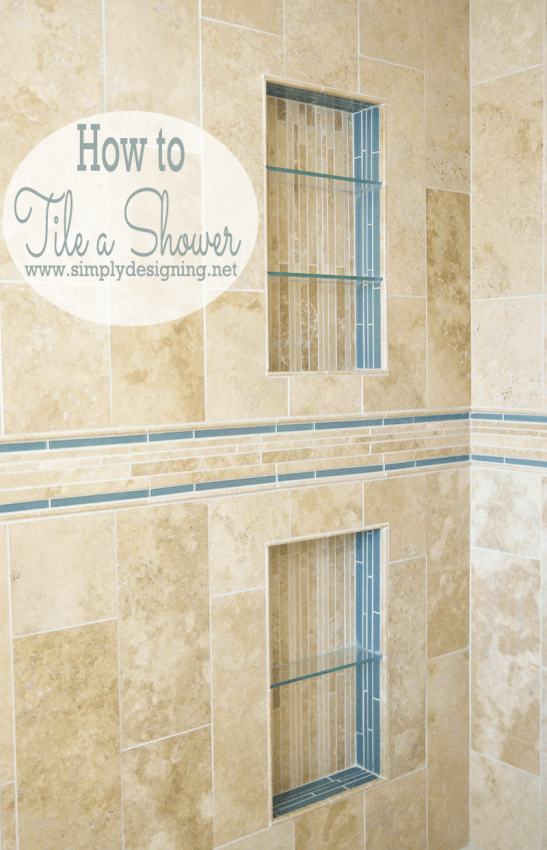How to Tile a Shower Shelf Come see how simple it is to tile a shower to create a custom and unique look in your own home while saving a lot of money by doing it yourself!