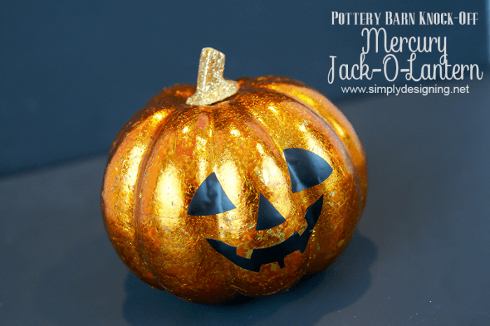 Mercury Jack-O-Lantern Pottery Barn Knock Off | #halloween #fall #crafts #potternbarnknockoff