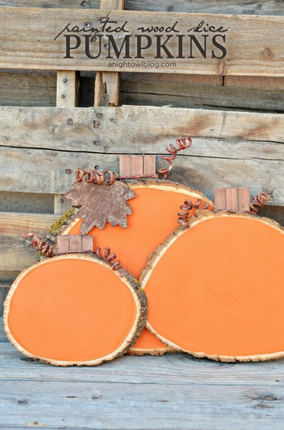 Painted-Wood-Slice-Pumpkins-1