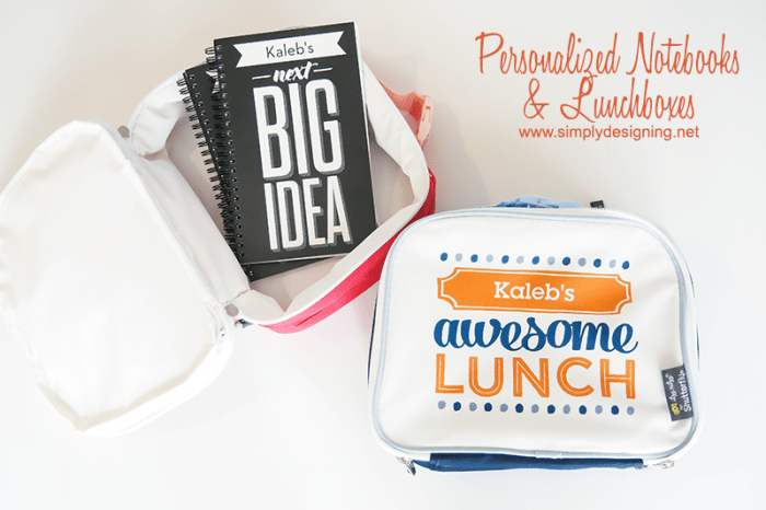 Personalized Notebooks and Lunchboxes