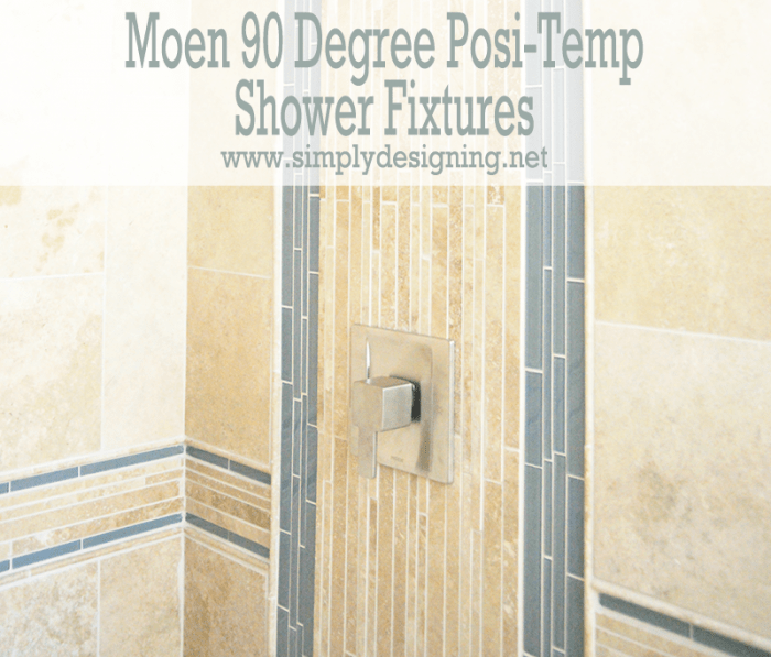 Moen 90 Degree Posi-Temp Shower Fixtures | #diy #bathroom #remodel
