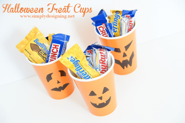 Pumpkin Treat Cups | Halloween Treat Cups | 30 | hanging ghost lantern