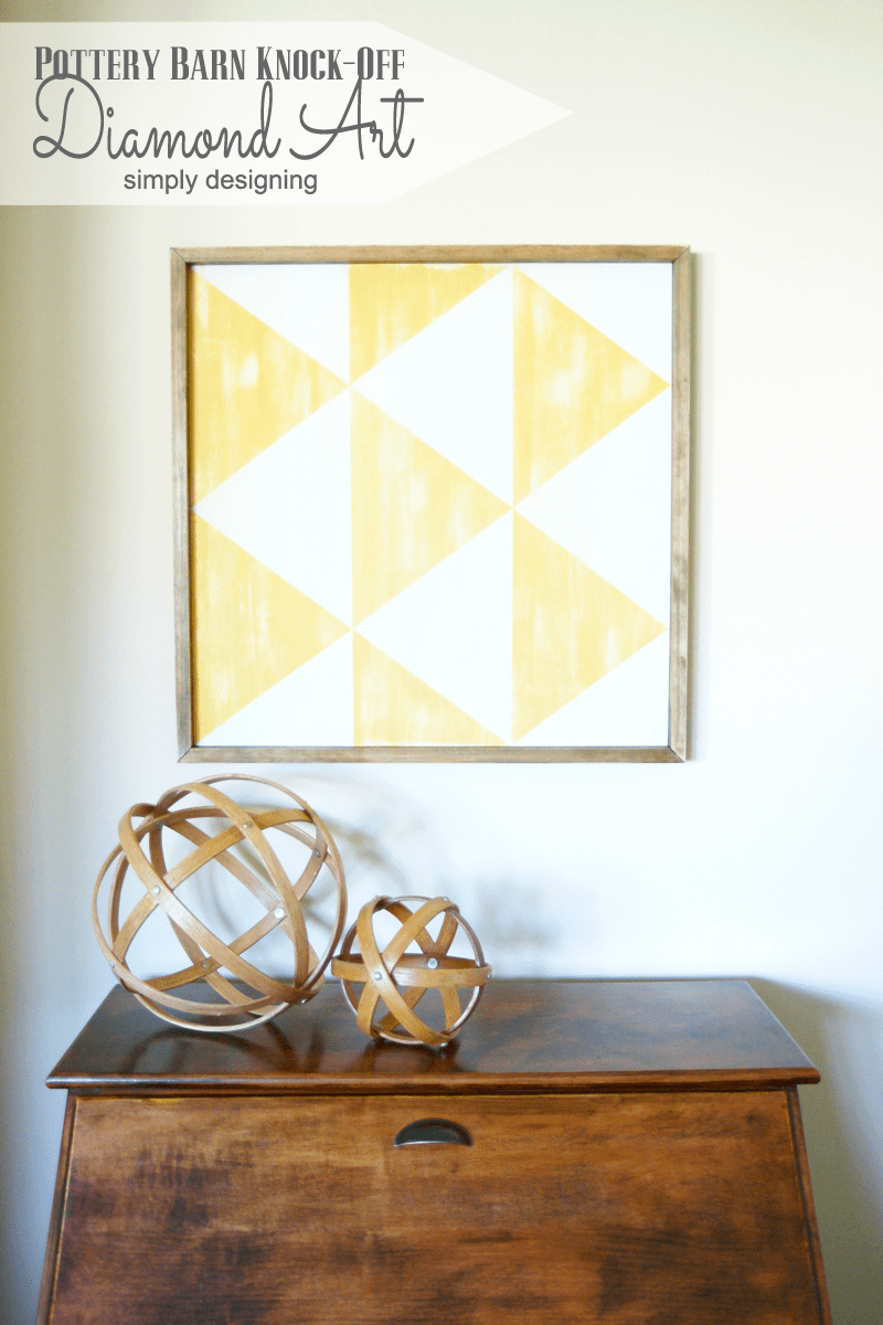 Yellow Diamond Panel DSC05950 SD | Pottery Barn Knock-Off Diamond Art | 28 | Rustic Decor