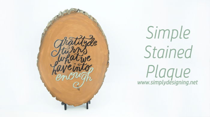 simple stained plaque  #stain #homedecor #decor 