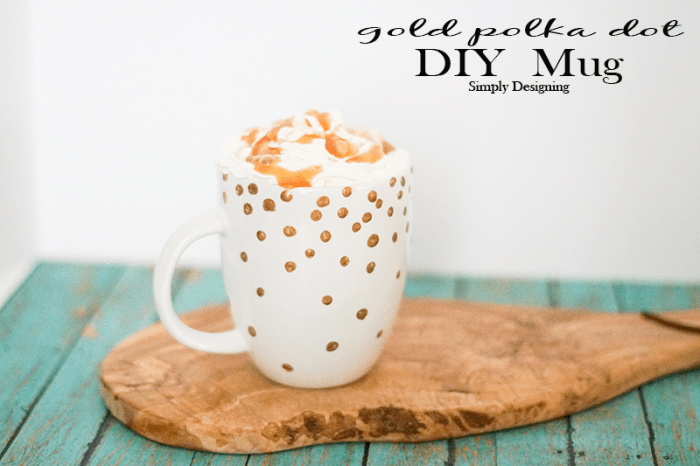 Gold Polka Dot Mug