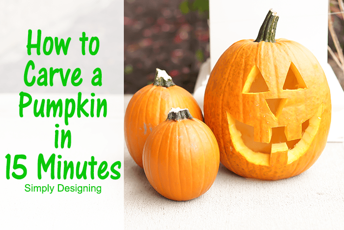 How to Carve a Pumpkin in 15 Minutes #Halloween #pumpkin #pumpkincarving #jackolantern #crafts