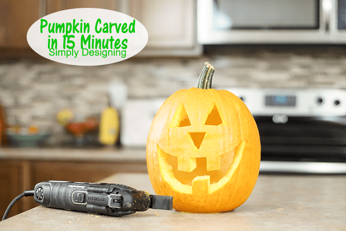 Pumpkin Carved in 15 Minutes #Halloween #pumpkin #pumpkincarving #jackolantern #crafts