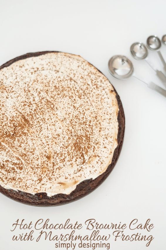 Brownie Cake with Marshmallow Frosting