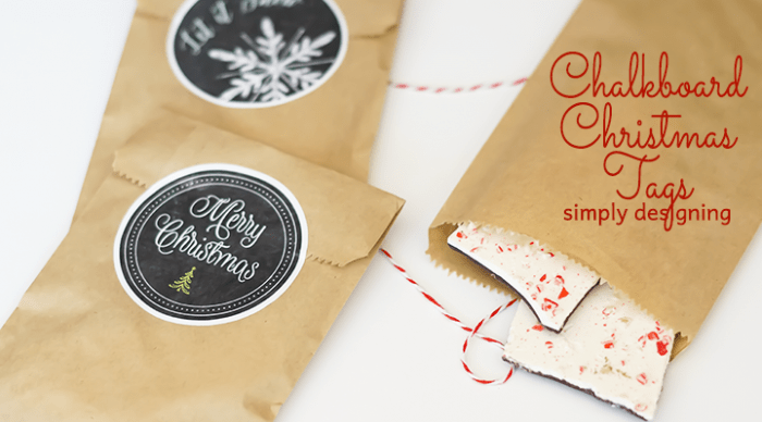 Chalkboard Christmas Tags Featured Image | Chalkboard Christmas Tags | 4 | Hand Stamped Holiday Gift Bag