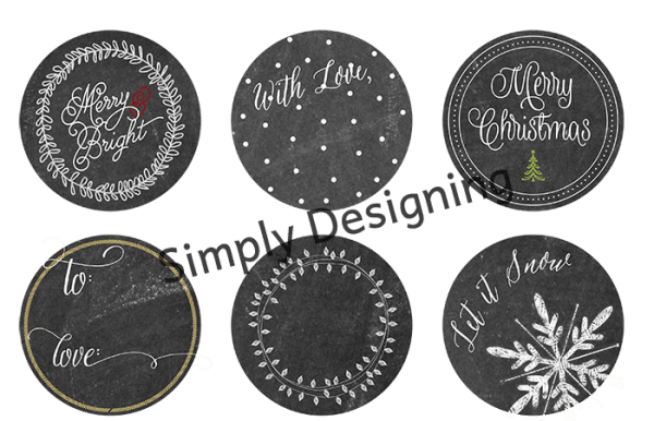 Chalkboard Christmas Tags | Simply Designing with Ashley