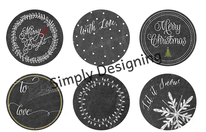 Chalkboard Christmas Tags Printable