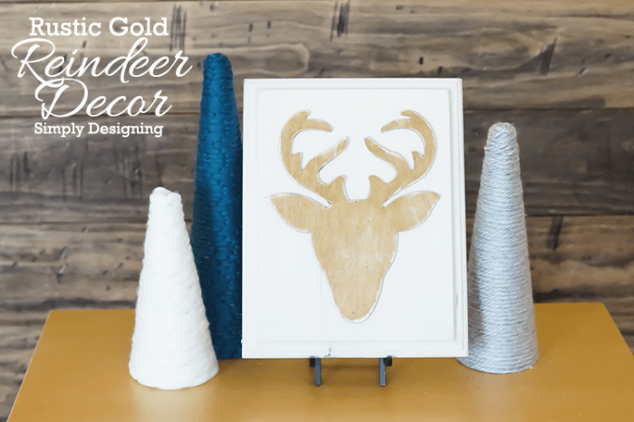 Gold Reindeer Decor