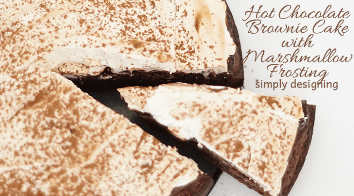Hot Chocolate Brownie Cake with Marshmallow Frosting Featured Image | Hot Chocolate Brownie Cake with Marshmallow Frosting | 22 | saltine cracker toffee