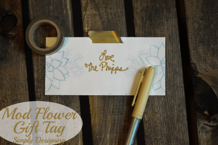 Mod Flower Gift Tag