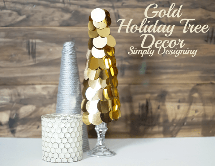 Modern Gold Holiday Tree Decor