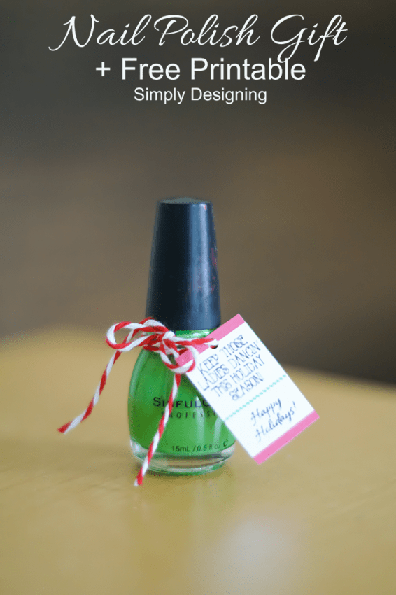 Nail Polish Holiday Gift with Printable