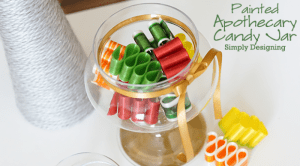 Ribbon Candy in Apothecary Jar Featured Image Painted Apothecary Candy Jar 3 Clean Your Garage in Three Steps