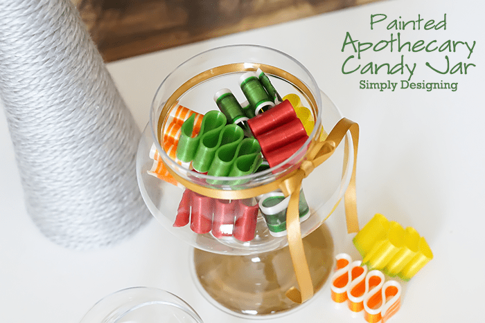 Ribbon Candy in Apothecary Jar