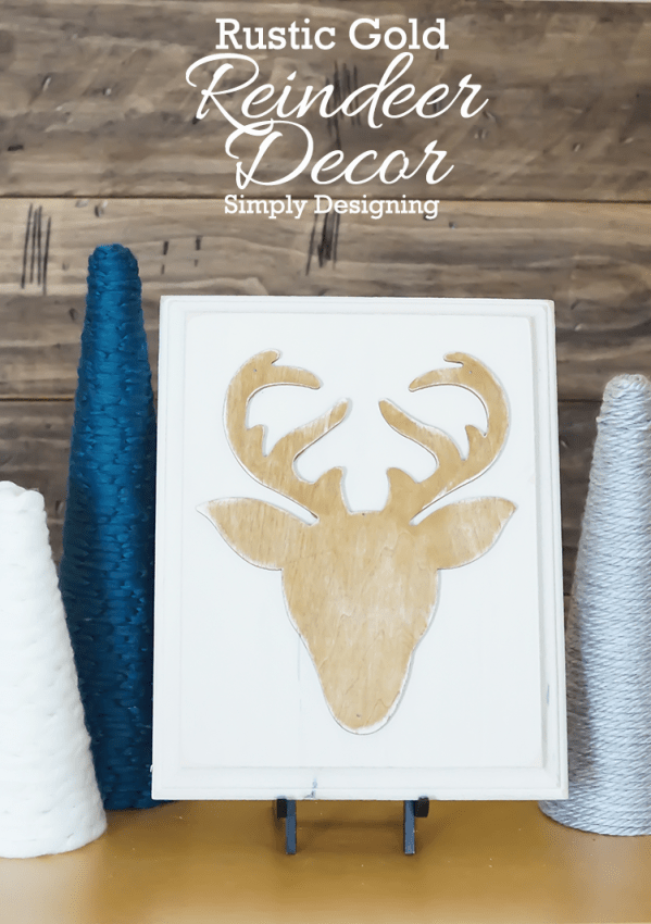 Rustic Gold Reindeer Decor