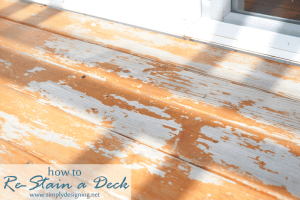 chipped deck How to Re-Stain a Deck + HomeRight Giveaway 4