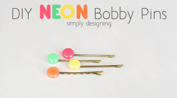 DIY Neon Bobby Pins Featured Image | DIY NEON Bobby Pins | 4 | Monogram Notepad