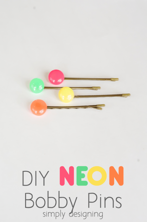 DIY Neon Bobby Pins