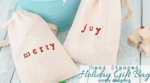 Hand Stamped Holiday Gift Bag Featured Image Hand Stamped Holiday Gift Bag 4 Simple Gift Ideas