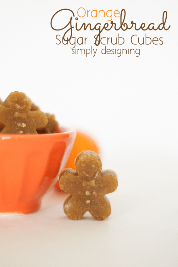 Orange Gingerbread Sugar Scrub Cube Men