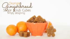 Orange Gingerbread Sugar Scrub Cubes Featured Image Orange Gingerbread Sugar Scrub Cubes 2 Hand Stamped Holiday Gift Bag