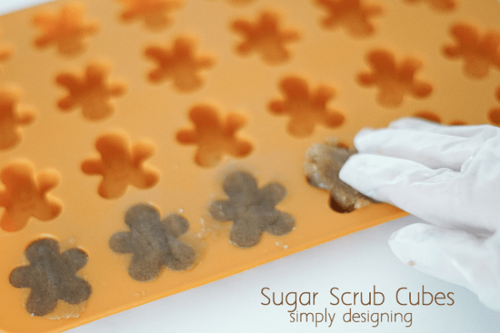 Press Sugar Scrub into Molds