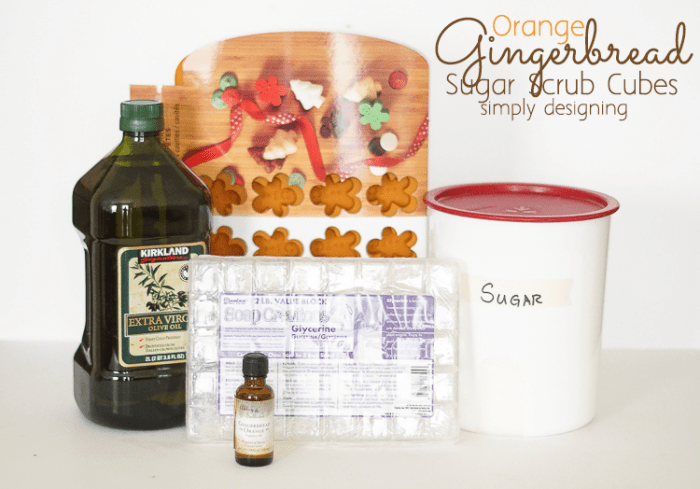 Sugar Scrub Cube Ingredients