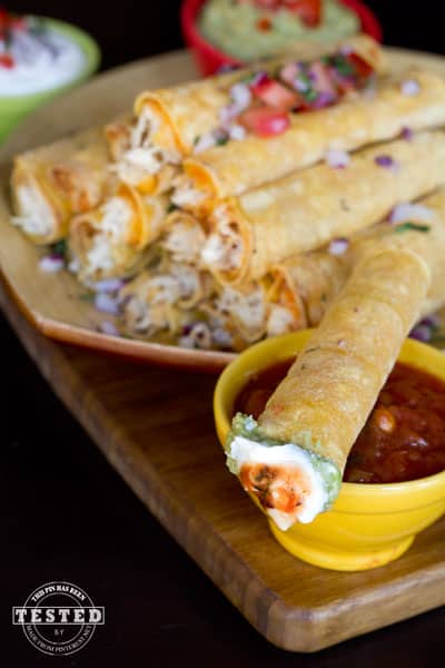 Cream Cheese Chicken Taquitos