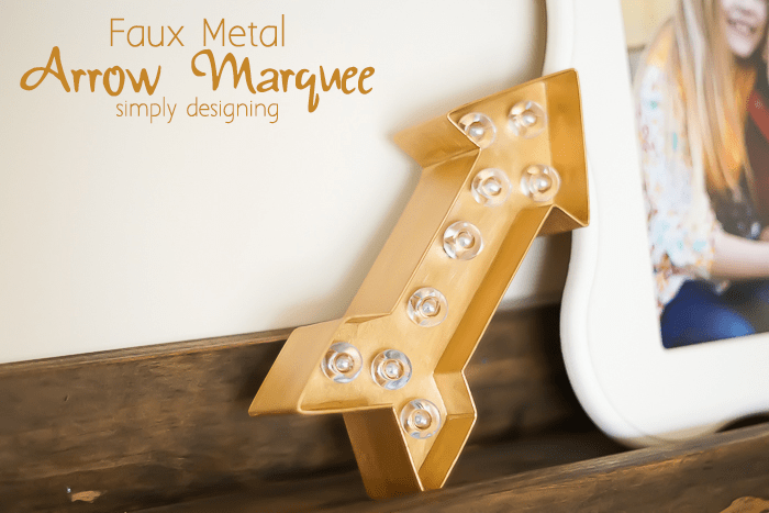 Faux Metal Arrow Marquee