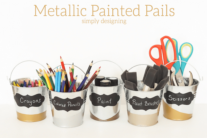 Metallic Painted Pails