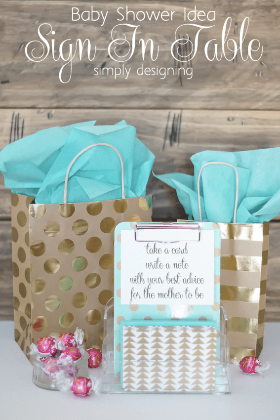 Baby Shower Idea - Sign in Table