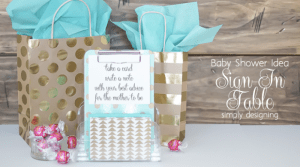 Baby Shower Idea Welcome Table Featured Image The Cutest Baby Shower Idea 2 Elsa Wand