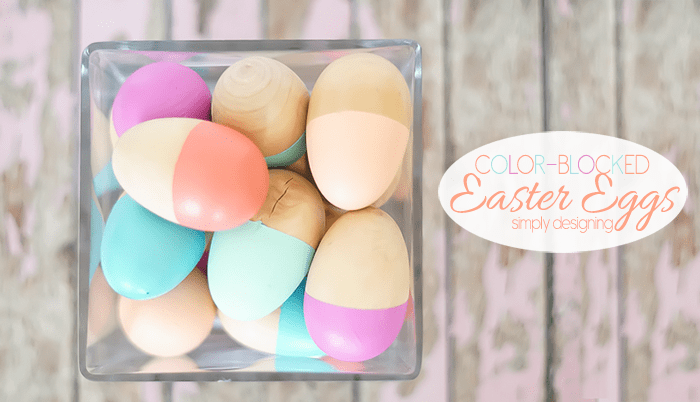 Color Blocked Easter Egg Decor