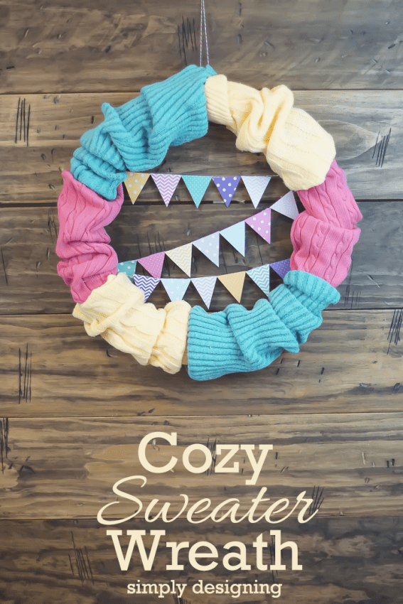Cozy Sweater Wreath - this is so simple to make but so fun and beautiful