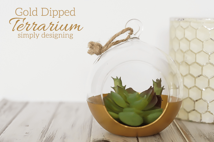 DIY Gold Dipped Terrarium