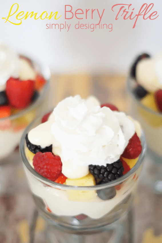 Lemon Berry Trifle - I love lemon and berries and this makes an incredible dessert