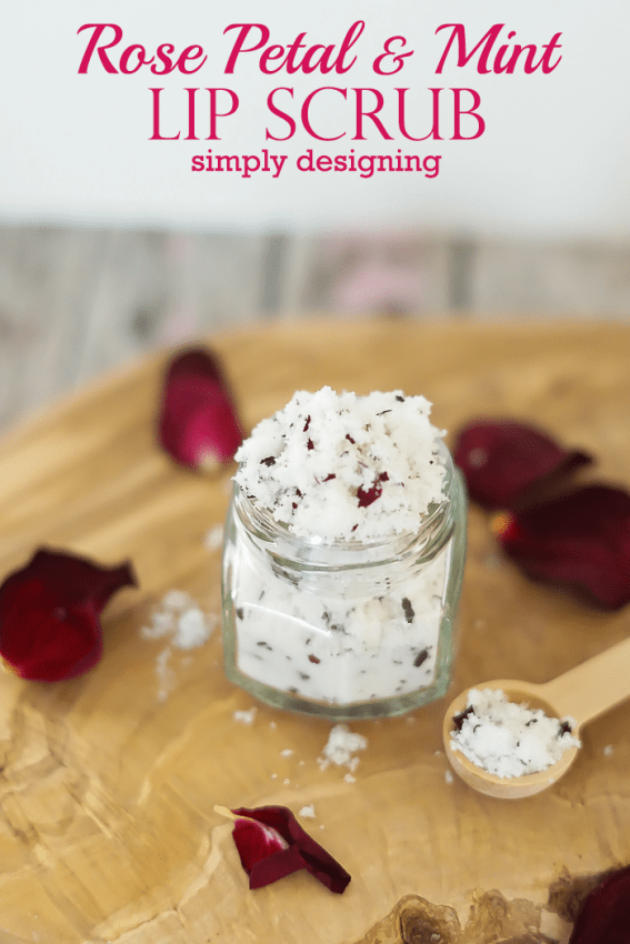 Make your own Rose Petal and Mint Lip Scrub - this is so simple to make but absolutly luxurious to use