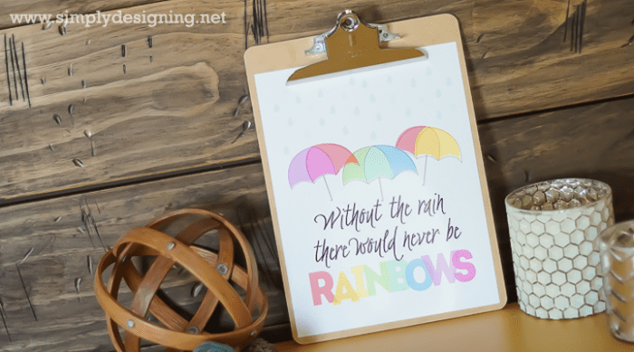 Without the rain there would never be rainbows featured | Without the Rain there Would Never be Rainbows | 32 | DIY Farmhouse Thankful Sign