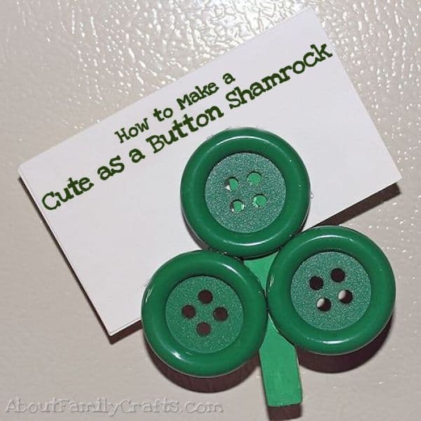 Cute-as-a-Button-Shamrock-Magnet