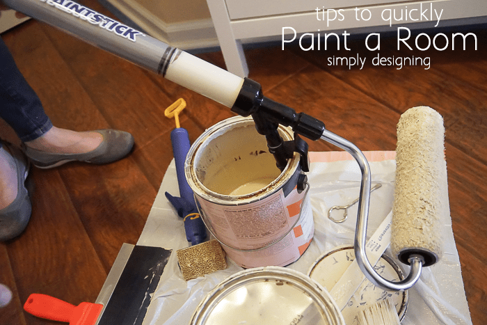 using an EZ-Twist PaintStick to pull up paint from a paint can