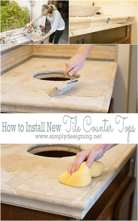 How to Tile New Bathroom Counter Tops