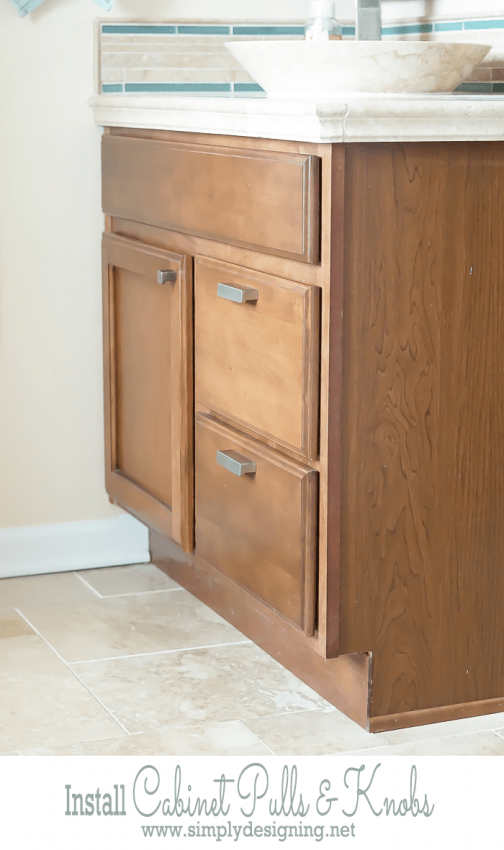 Install Cabinet Pulls and Knobs