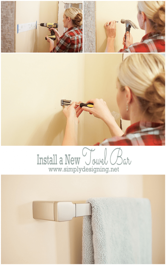 Master Bathroom Remodel Part 12 { Install Bathroom Accessories